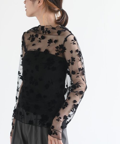 rps（アールピーエス）の「フロッキーフラワーシアーレースプルオーバー（その他トップス・レディース・アイボリー/ブラック・フリー）」の12枚目の写真