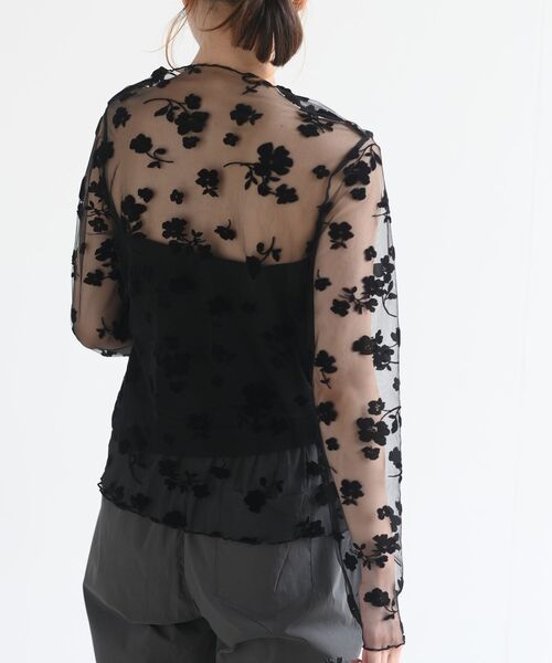 rps（アールピーエス）の「フロッキーフラワーシアーレースプルオーバー（その他トップス・レディース・アイボリー/ブラック・フリー）」の5枚目の写真