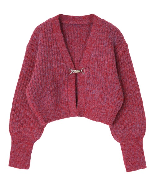 miette（ミエット）の「フロントビットメランジニットカーディガン（カーディガン/ボレロ・レディース・レッド/ブルー/グリーン・FREE）」の19枚目の写真