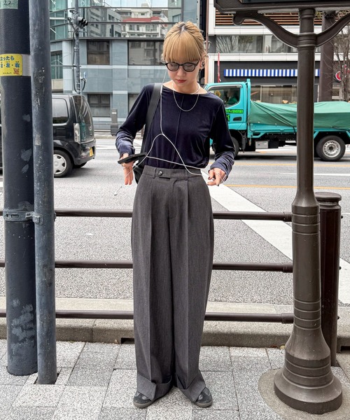 セール】シアーベロアロンTee（Tシャツ/カットソー）｜feepur