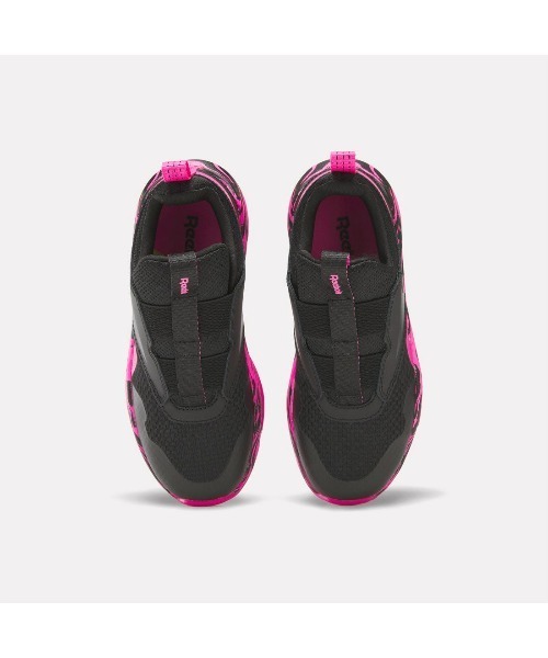 Reebok（リーボック）の「XT スプリンター スリップ / XT SPRINTER SLIP（スリッポン・キッズ・ブラック×ピンク/ライトブルー・20.0cm/21.0cm/19.0cm/18.0cm/17.0cm）」の3枚目の写真