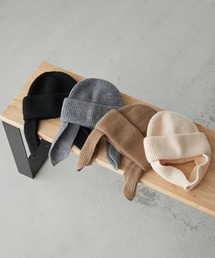 forksy. | 【forksy.】スナップイヤーフラップ付ニット帽(ニットキャップ/ビーニー)