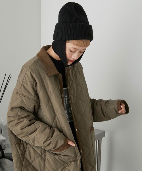 forksy.（フォルクシー）の「【forksy.】スナップイヤーフラップ付ニット帽（ニットキャップ/ビーニー・レディース・ブラック/アイボリー/ベージュ/グレー・FREE）」の13枚目の写真