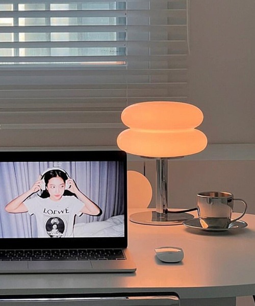 USB対応マカロンガラステーブルランプ（照明）｜Made in I（メイドイン