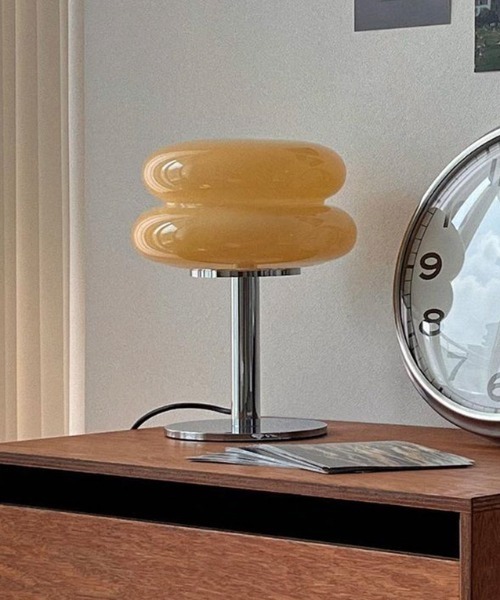 セール】USB対応マカロンガラステーブルランプ（照明）｜Made in I