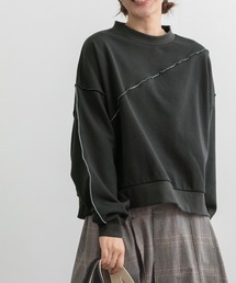 配色メロー裏毛プルオーバー