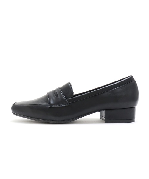 grandfleur（グランドフルール）の「3ｃｍヒール/スクエアトゥ コインローファー パンプス（ローファー・レディース・キャメル/ブラック/グレイッシュベージュ・24.0cm/22.5cm/23.5cm/24.5cm/23.0cm）」の7枚目の写真