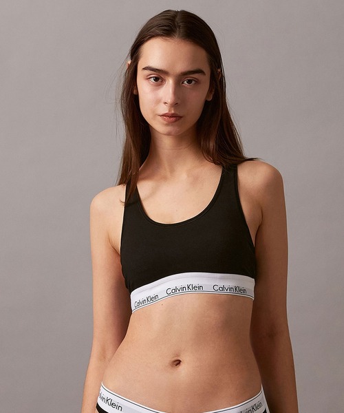 Calvin Klein(カルバン・クライン)の「Icon Cotton Modal ライトリーライン ブラレット(ブラジャー・レディース・ブラック/ヘザーグレー/グレー・L/S/M/XL)」の13枚目の写真