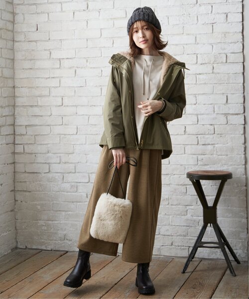 ikka（イッカ）の「エコファーふわふわミニショルダーバッグ（ショルダーバッグ・レディース・パープル/ブラウン/ダークグレー/オフホワイト・FREE）」の8枚目の写真