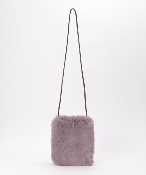 ikka（イッカ）の「エコファーふわふわミニショルダーバッグ（ショルダーバッグ・レディース・パープル/ブラウン/ダークグレー/オフホワイト・FREE）」の14枚目の写真