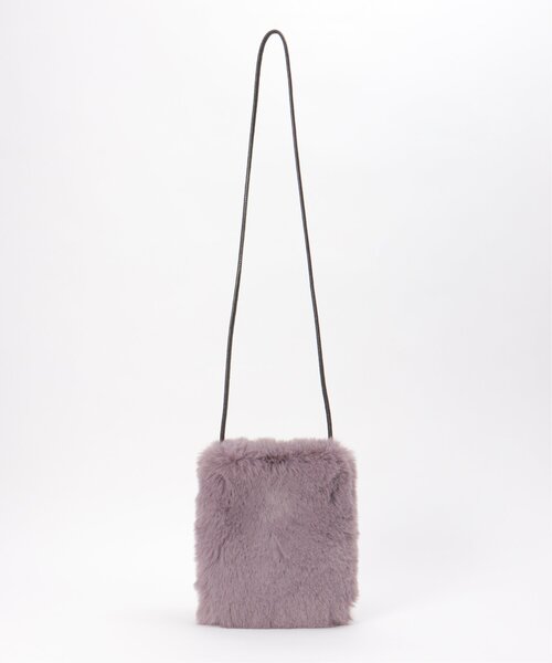 ikka（イッカ）の「エコファーふわふわミニショルダーバッグ（ショルダーバッグ・レディース・パープル/ブラウン/ダークグレー/オフホワイト・FREE）」の16枚目の写真
