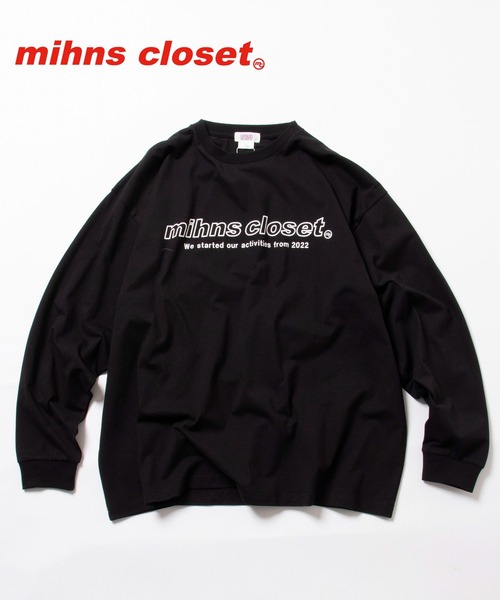 mihns closet(ミンズクローゼット)の「【mihns closet/ミンズクローゼット】プリントロゴ ロングスリーブTシャツ(Tシャツ/カットソー・メンズ・ブラック/ライトグレー/オフホワイト・L/M/XL)」の3枚目の写真