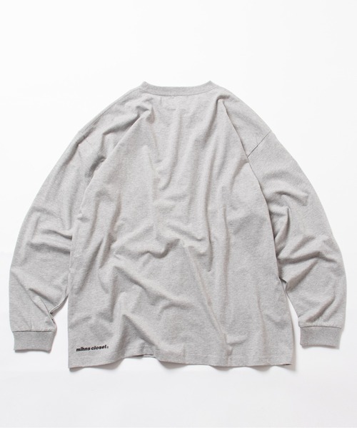 mihns closet(ミンズクローゼット)の「【mihns closet/ミンズクローゼット】プリントロゴ ロングスリーブTシャツ(Tシャツ/カットソー・メンズ・ブラック/ライトグレー/オフホワイト・L/M/XL)」の13枚目の写真