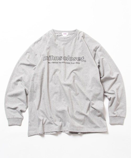 mihns closet(ミンズクローゼット)の「【mihns closet/ミンズクローゼット】プリントロゴ ロングスリーブTシャツ(Tシャツ/カットソー・メンズ・ブラック/ライトグレー/オフホワイト・L/M/XL)」の12枚目の写真