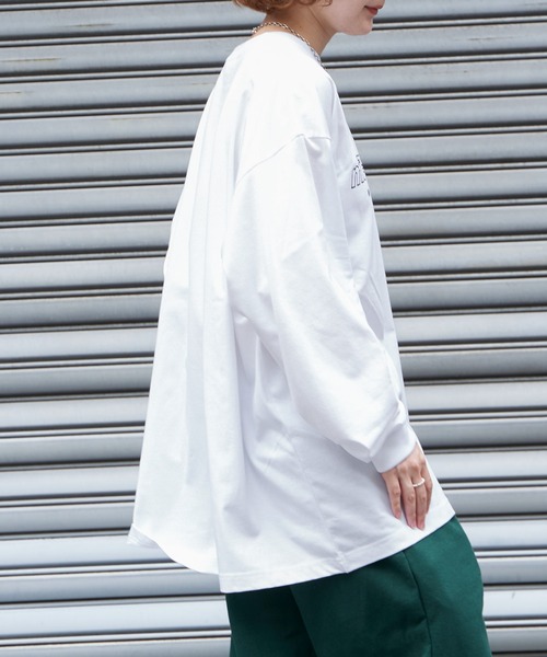 mihns closet(ミンズクローゼット)の「【mihns closet/ミンズクローゼット】プリントロゴ ロングスリーブTシャツ(Tシャツ/カットソー・メンズ・ブラック/ライトグレー/オフホワイト・L/M/XL)」の21枚目の写真