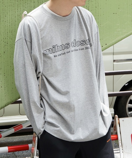 mihns closet(ミンズクローゼット)の「【mihns closet/ミンズクローゼット】プリントロゴ ロングスリーブTシャツ(Tシャツ/カットソー・メンズ・ブラック/ライトグレー/オフホワイト・L/M/XL)」の22枚目の写真
