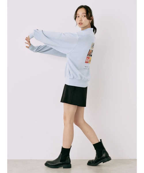 Lee(リー)の「Lee×e.m.a.e.バックプリントプルオーバー(スウェット・レディース・サックスブルー/グリーン/オートミール・FREE)」の12枚目の写真