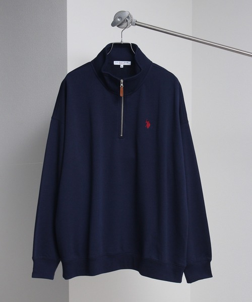 U.S. POLO ASSN.(ユーエスポロアッスン)の「【U.S. POLO ASSN./ユーエスポロアッスン】ワンポイント刺繍 裏毛ハーフジップトレーナー(スウェット・メンズ・ブラック/アッシュグレー/ネイビー・M/L/LL)」の16枚目の写真