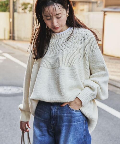 coen（コーエン）の「【WEB限定】タンショクキュウシンニット（ニット/セーター・レディース・ブラック/オレンジ/オフホワイト/グレー・M/L）」の5枚目の写真