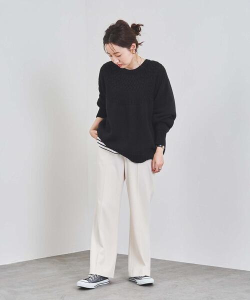 coen（コーエン）の「【WEB限定】タンショクキュウシンニット（ニット/セーター・レディース・ブラック/オレンジ/オフホワイト/グレー・M/L）」の14枚目の写真