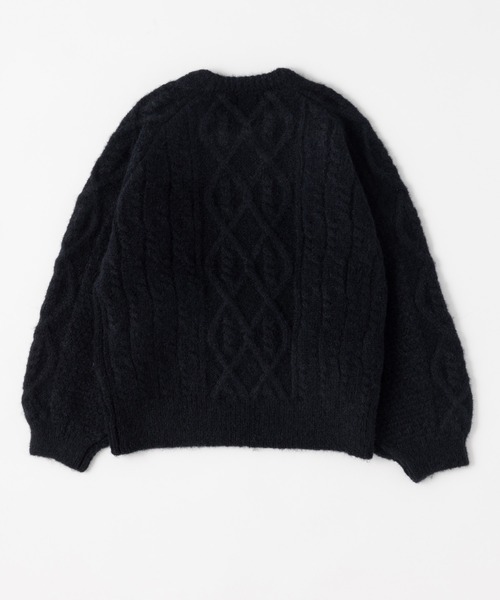 MIEL CRISHUNANT（ミエルクリシュナ）の「ケーブル柄クルーネックプルオーバーニットトップス（ニット/セーター・レディース・ブラック/ホワイト/ベージュ・FREE）」の8枚目の写真