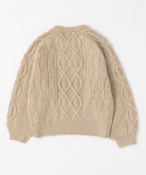 MIEL CRISHUNANT（ミエルクリシュナ）の「ケーブル柄クルーネックプルオーバーニットトップス（ニット/セーター・レディース・ブラック/ホワイト/ベージュ・FREE）」の10枚目の写真