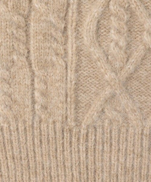 MIEL CRISHUNANT（ミエルクリシュナ）の「ケーブル柄クルーネックプルオーバーニットトップス（ニット/セーター・レディース・ブラック/ホワイト/ベージュ・FREE）」の12枚目の写真