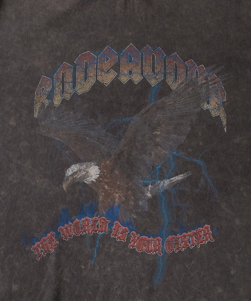 セール】ウォッシュ加工ヴィンテージグラフィックロンT/ビッグ