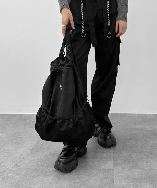 jiasecond.（ジアセカンド）の「【jiasecond.】メッシュ切替えリュックサック / 鞄 バッグ BAG リュック バックパック 巾着 メッシュ ブラック グレー ZOZOTOWN限定（バックパック/リュック・レディース・ブラック/グレー・FREE）」の16枚目の写真