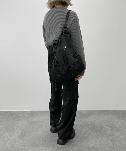 jiasecond.（ジアセカンド）の「【jiasecond.】メッシュ切替えリュックサック / 鞄 バッグ BAG リュック バックパック 巾着 メッシュ ブラック グレー ZOZOTOWN限定（バックパック/リュック・レディース・ブラック/グレー・FREE）」の18枚目の写真