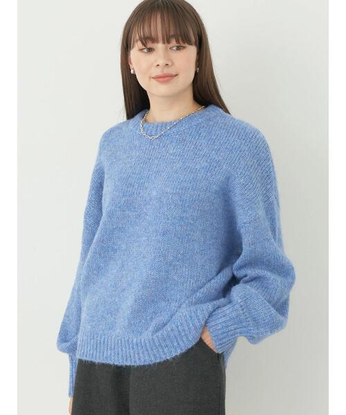 earth music&ecology（アースミュージックアンドエコロジー）の「ファンシーヤーンメランジプルオーバー（Tシャツ/カットソー・レディース・ライトベージュ/ピンク/ダークグレー/ブルー・FREE）」の12枚目の写真