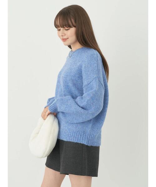 earth music&ecology（アースミュージックアンドエコロジー）の「ファンシーヤーンメランジプルオーバー（Tシャツ/カットソー・レディース・ライトベージュ/ピンク/ダークグレー/ブルー・FREE）」の14枚目の写真