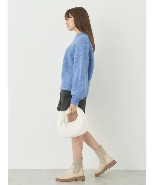 earth music&ecology（アースミュージックアンドエコロジー）の「ファンシーヤーンメランジプルオーバー（Tシャツ/カットソー・レディース・ライトベージュ/ピンク/ダークグレー/ブルー・FREE）」の17枚目の写真