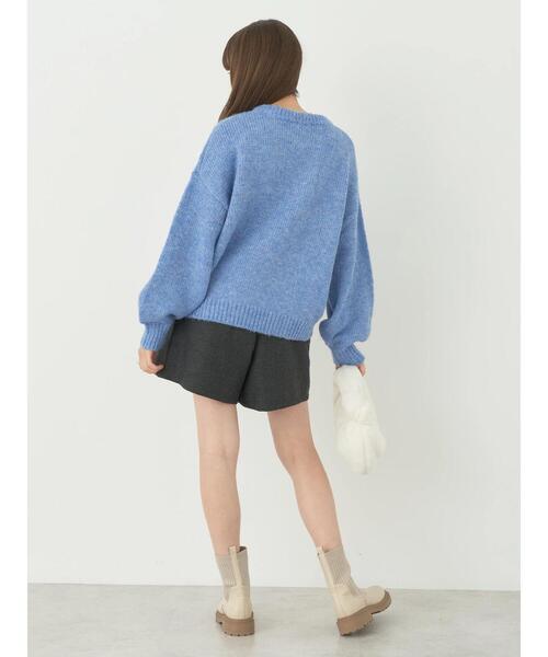 earth music&ecology（アースミュージックアンドエコロジー）の「ファンシーヤーンメランジプルオーバー（Tシャツ/カットソー・レディース・ライトベージュ/ピンク/ダークグレー/ブルー・FREE）」の18枚目の写真