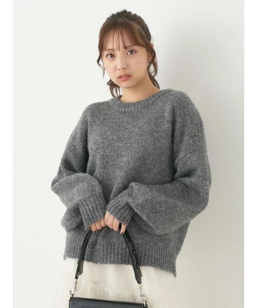 earth music&ecology（アースミュージックアンドエコロジー）の「ファンシーヤーンメランジプルオーバー（Tシャツ/カットソー・レディース・ライトベージュ/ピンク/ダークグレー/ブルー・FREE）」の19枚目の写真