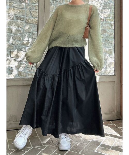 dazzlin（ダズリン）の「【ZOZO限定ITEM】ギャザーボリュームスカート（スカート・レディース・カーキ/ライトグレー/ブルー/ブラック・FREE）」の10枚目の写真