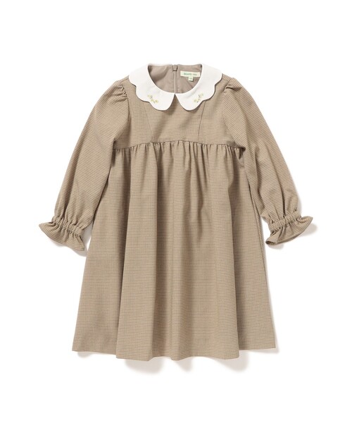 BEAMS mini(ビームスミニ)の「BEAMS mini / スカラップ襟 セレモニー ワンピース(110~130cm)(ワンピース・キッズ・ネイビー/ベージュ・120/110/130)」の14枚目の写真