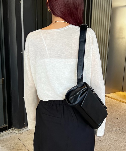 CAPRICIEUX LE'MAGE(カプリシューレマージュ)の「ウール混ニットロンT(ニット/セーター・レディース・ベージュ/ブラック/ホワイト系その他・FREE)」の9枚目の写真