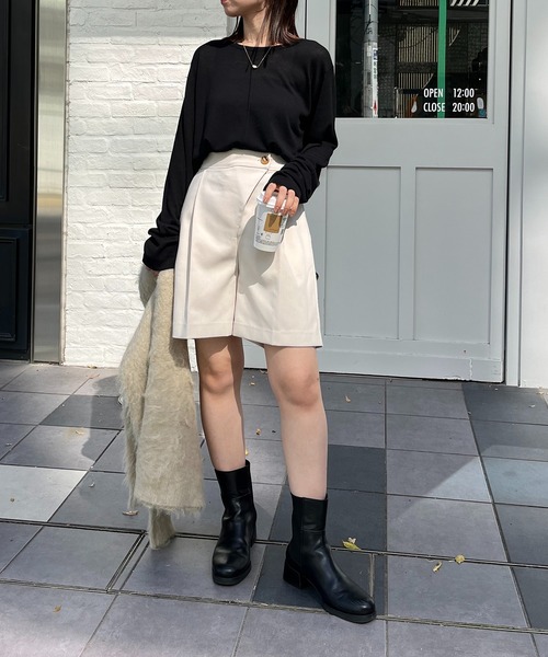 CAPRICIEUX LE'MAGE(カプリシューレマージュ)の「ウール混ニットロンT(ニット/セーター・レディース・ベージュ/ブラック/ホワイト系その他・FREE)」の14枚目の写真