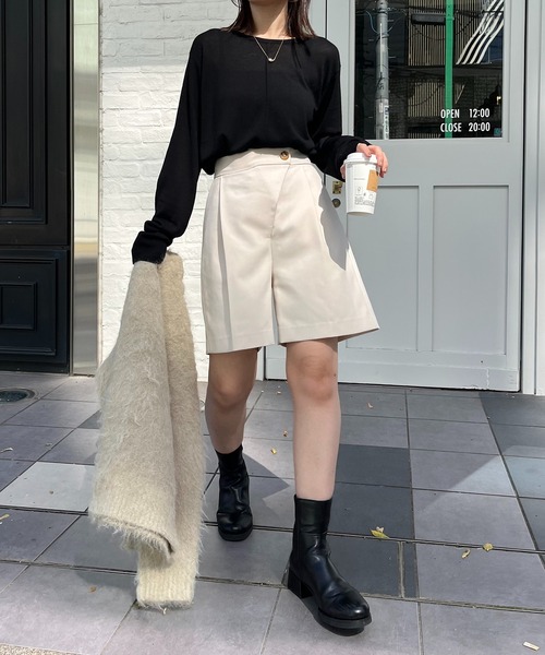 CAPRICIEUX LE'MAGE(カプリシューレマージュ)の「ウール混ニットロンT(ニット/セーター・レディース・ベージュ/ブラック/ホワイト系その他・FREE)」の15枚目の写真