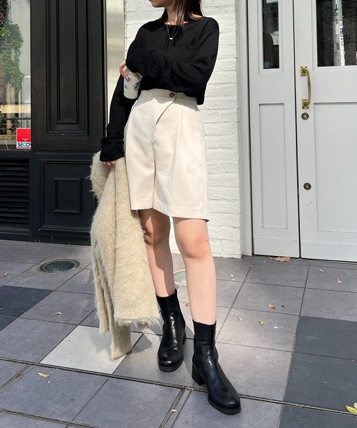 CAPRICIEUX LE'MAGE(カプリシューレマージュ)の「ウール混ニットロンT(ニット/セーター・レディース・ベージュ/ブラック/ホワイト系その他・FREE)」の18枚目の写真