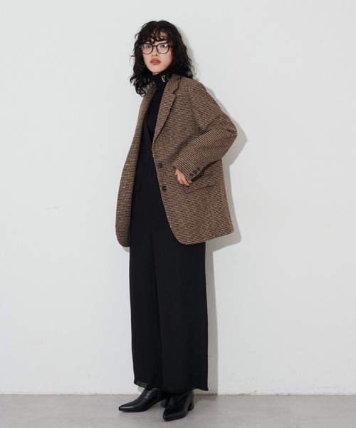 LARUTA(ラルータ)の「【LARUTA】裾フリンジVネックサロペット(サロペット/オーバーオール・レディース・チャコールグレー/ブラック・MEDIUM/LARGE)」の9枚目の写真