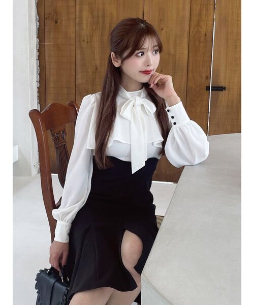 EATME（イートミー）の「ボウタイケープワンピース（ワンピース・レディース・ブラック/その他1/ベージュ・SMALL/MEDIUM）」の14枚目の写真