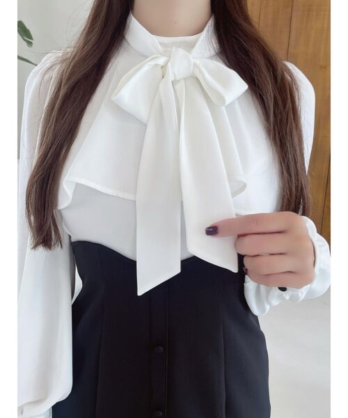 EATME（イートミー）の「ボウタイケープワンピース（ワンピース・レディース・ブラック/その他1/ベージュ・SMALL/MEDIUM）」の19枚目の写真