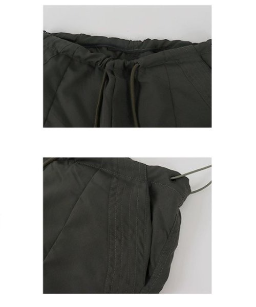 COMON+(コモンプラス)の「スピンドル 付き ワイド シルエット パラシュートパンツ(カーゴパンツ・レディース・ブラック/ブラウン/カーキ・M/L)」の20枚目の写真