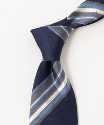 美品 holliday & brown ネクタイ　ブルー　ストライプ　イギリス製 Holliday & Brown ネクタイ | ブルー 小紋柄 シルクタイ - Del