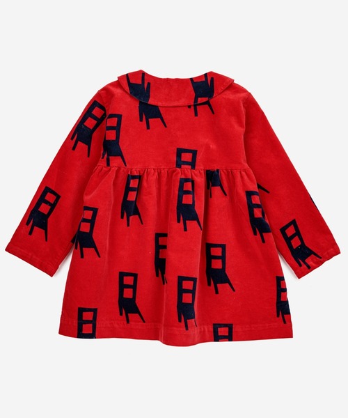 BOBO CHOSES（ボボショーズ）の「BABY HAVE A SIT ALL OVER VELVET DRESS（ワンピース・キッズ・レッド・24M/12M）」の2枚目の写真