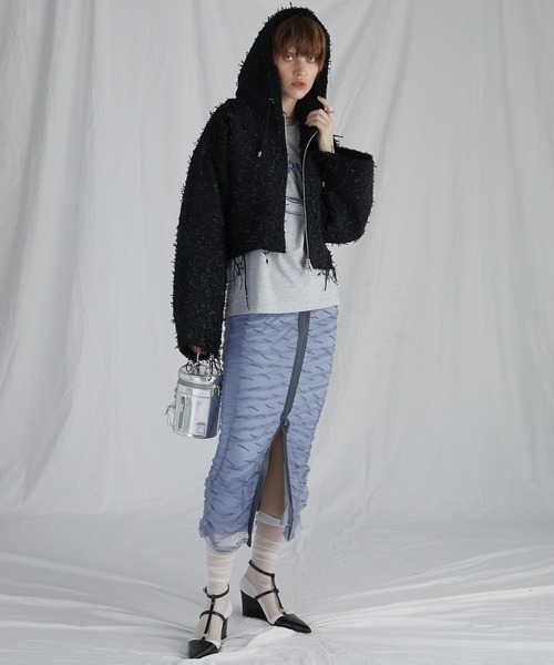 PRANK PROJECT(プランクプロジェクト)の「CURVEプリントTEE / CURVE Printed Tee(Tシャツ/カットソー・レディース・グレー/ブラック/ホワイト・FREE)」の22枚目の写真