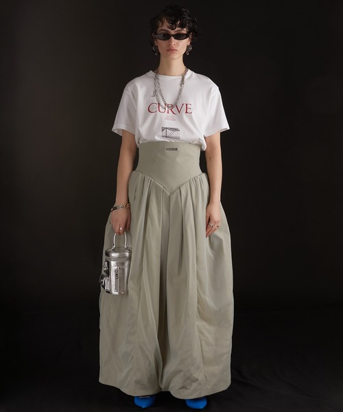 PRANK PROJECT(プランクプロジェクト)の「CURVEプリントTEE / CURVE Printed Tee(Tシャツ/カットソー・レディース・グレー/ブラック/ホワイト・FREE)」の19枚目の写真