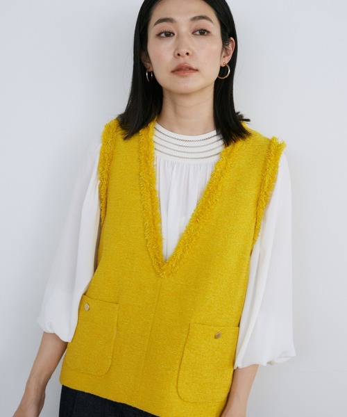 nae ツイードベスト サマーツイードベスト＆スカート《ライトベージュ：official site